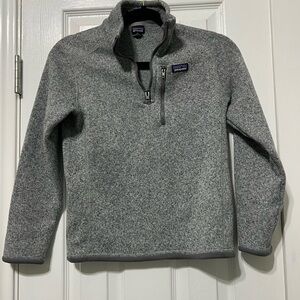 Patagonia Kids Zip-Up Sweater in Heather Gray